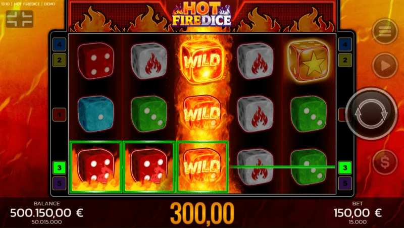 Hot Fire Dice - didelis laimėjimas per Random Wilds